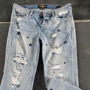 Lucky Sienna slim boyfriend 12/31 jeans embroidery